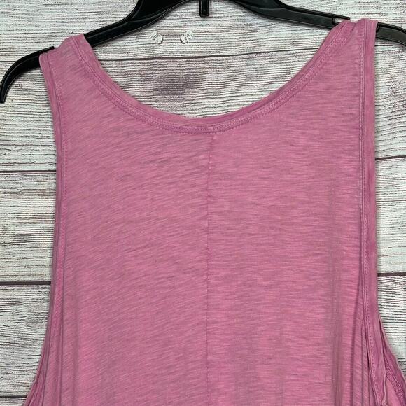 Daily Ritual Anthropologie Sleeveless Tank Ruffle Blossom Pink Dress Size 2X - Picture 6 of 12
